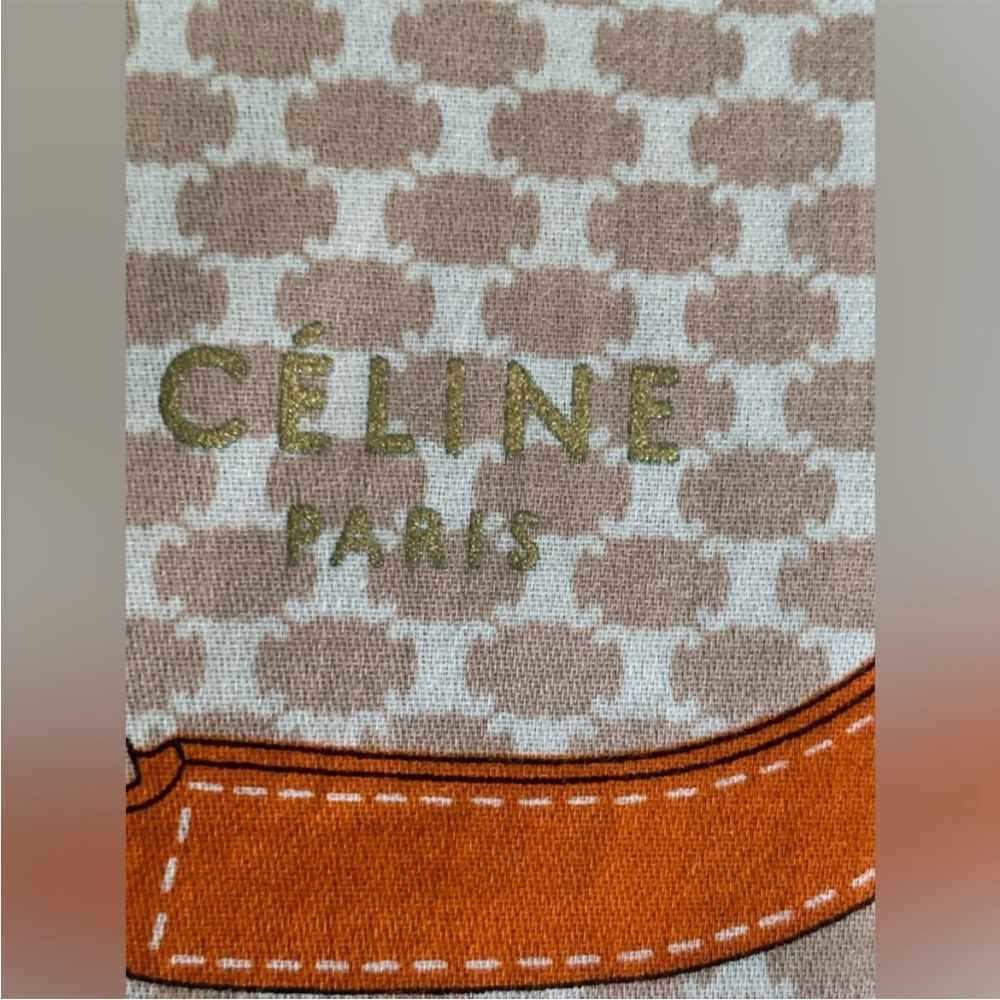 Celine Multicolor Chain Pattern Scarf - image 2